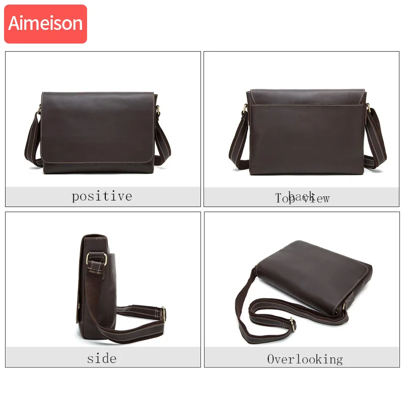 Мужская Наплечная Сумка Aimeison маленькая сумка-мессенджер из масляной кожи