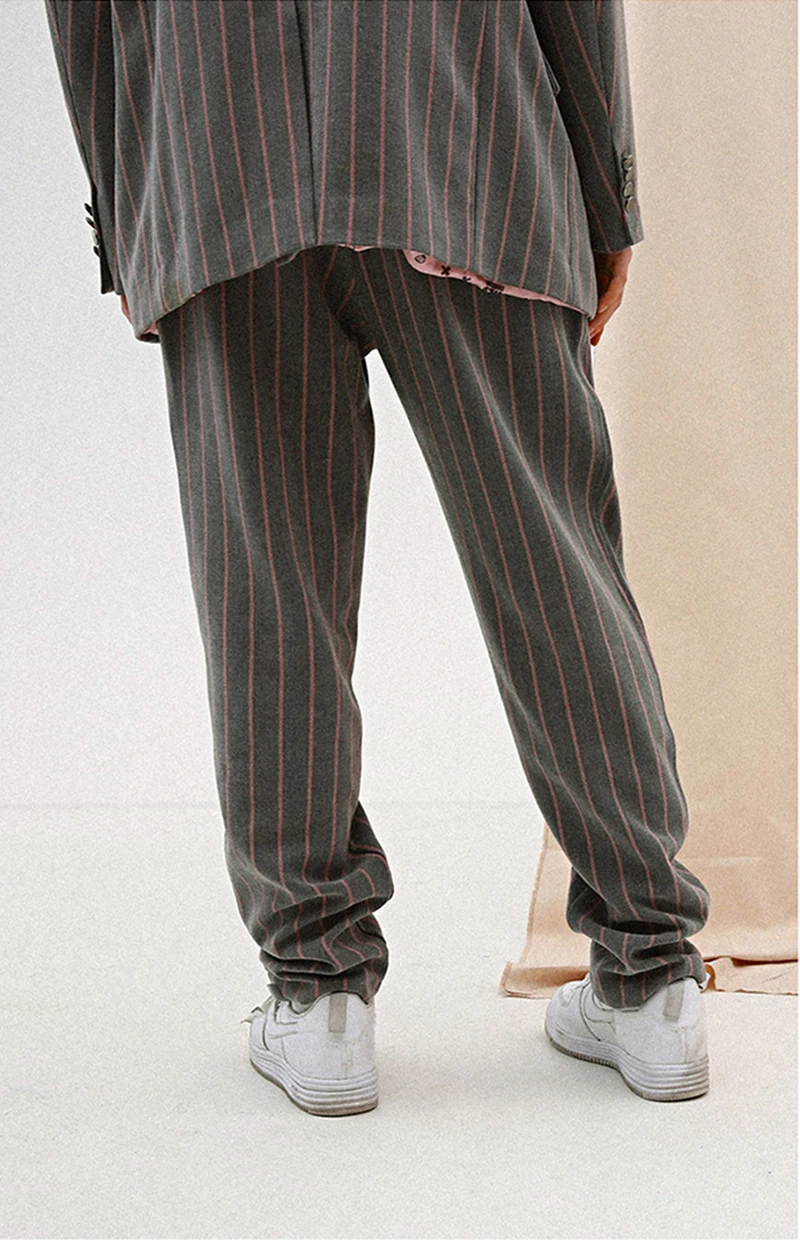 

RHYMONSTER x REDCHARCOAL Stripes Casual Suit Pants
