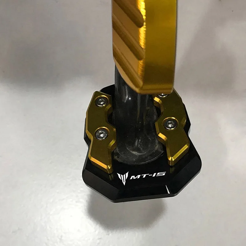 

SEMSPEED CNC Motorcycle Side Stand Kickstand Extension Plates Side Stands Pads For Yamaha MT 15 MT15 MT-15 2018 2019 2020