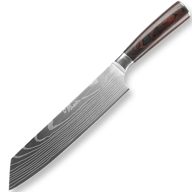 

Chef Knife Bread Knife Slicing Knife Fruit Knife Color Wood Handle Steel Knife Kitchen Knife Set