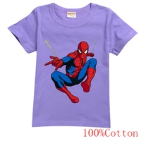 summer spiderman t shirt marvel children birthday clotheing kids avenger clothes boys graphic printing tshirt tee kawaii costume