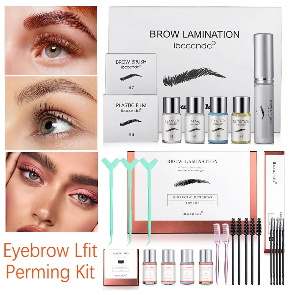 New Brow Lamination Kit Eyebrow Lifting Perming Lotion Kit With Brush Cling Flim Tools Hot Eye Brow Setting Cream Salon Supplies