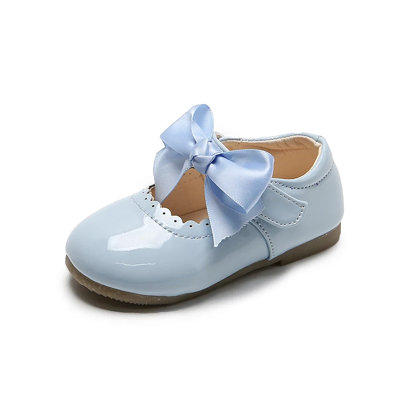 

Spring Autumn Baby Girls Shoes Cute Bow Patent Leather Princess Shoes Solid Color Kids Gilrs Dancing Shoes First Walkers