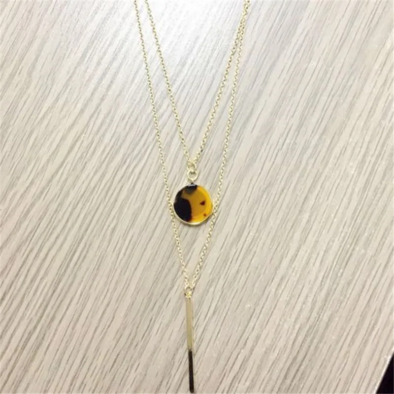 Модный бренд драгоценный камень большой чокер кулон ожерелья для женщин Винтаж