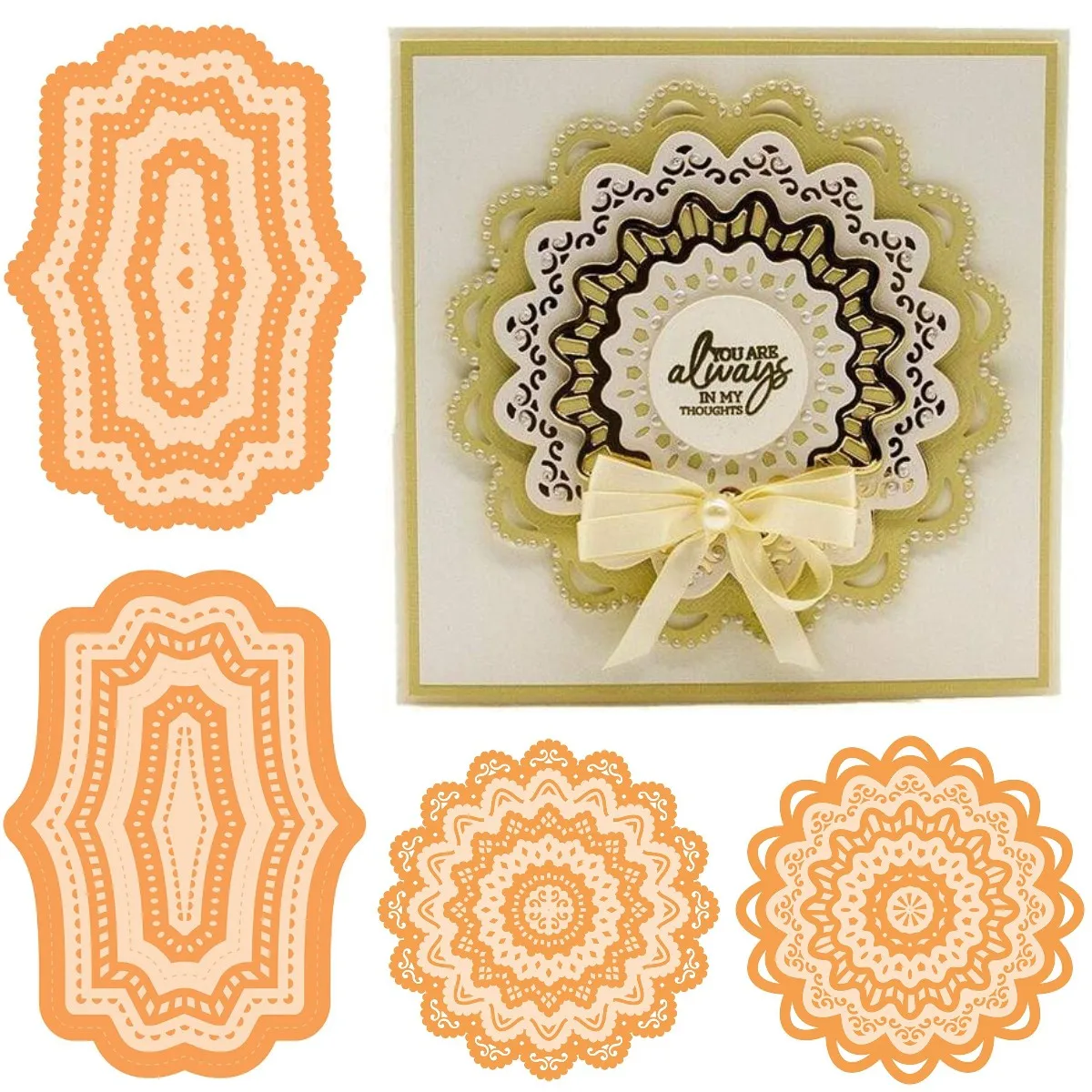 

New Classical Layering Die Set Circular Scalloped Flower Heart Metal Cutting Dies Diy Scrapbooking Photo Album Decoration Molds