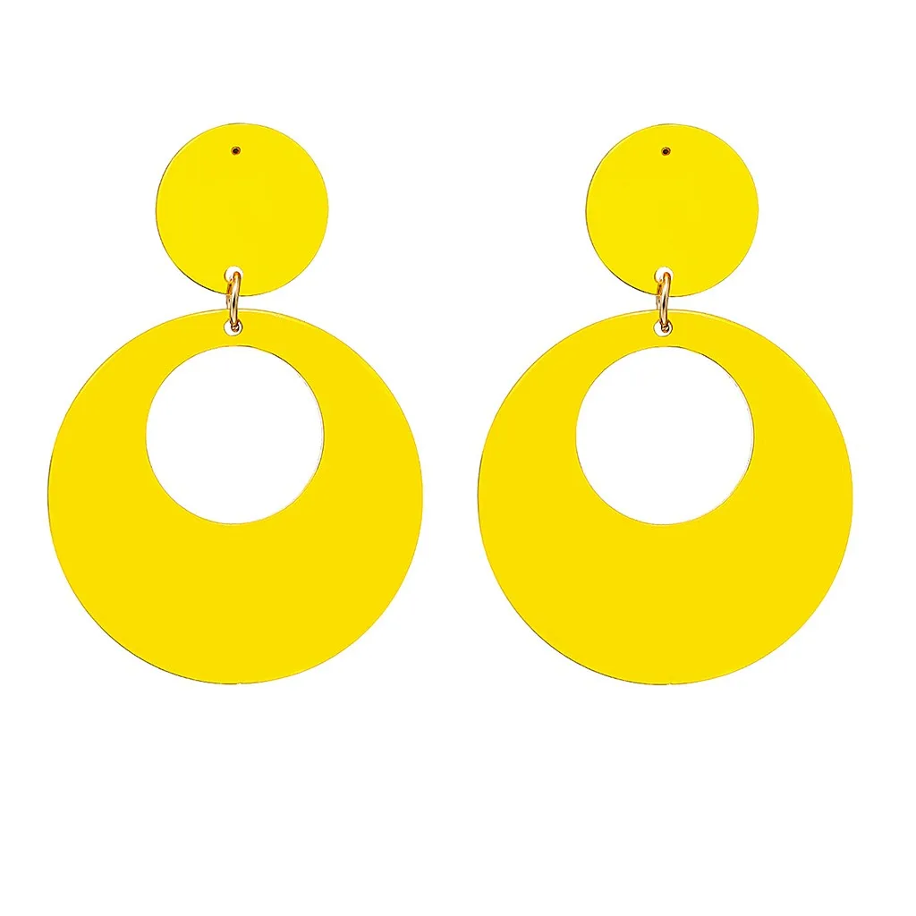 Женские круглые серьги черные белые золотые геометрические металлические в