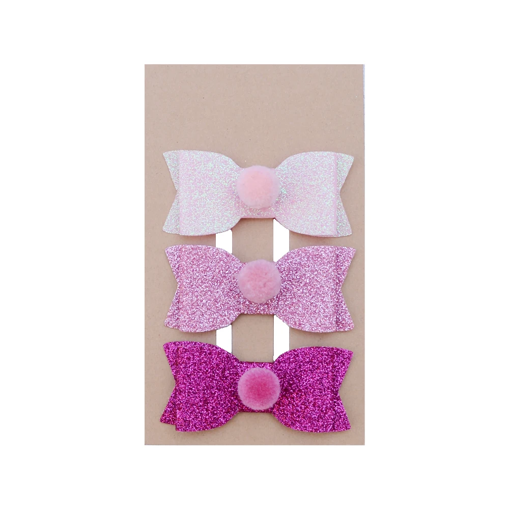 Заколка для волос с бантом девочек на День Благодарения и Рождество блестящие