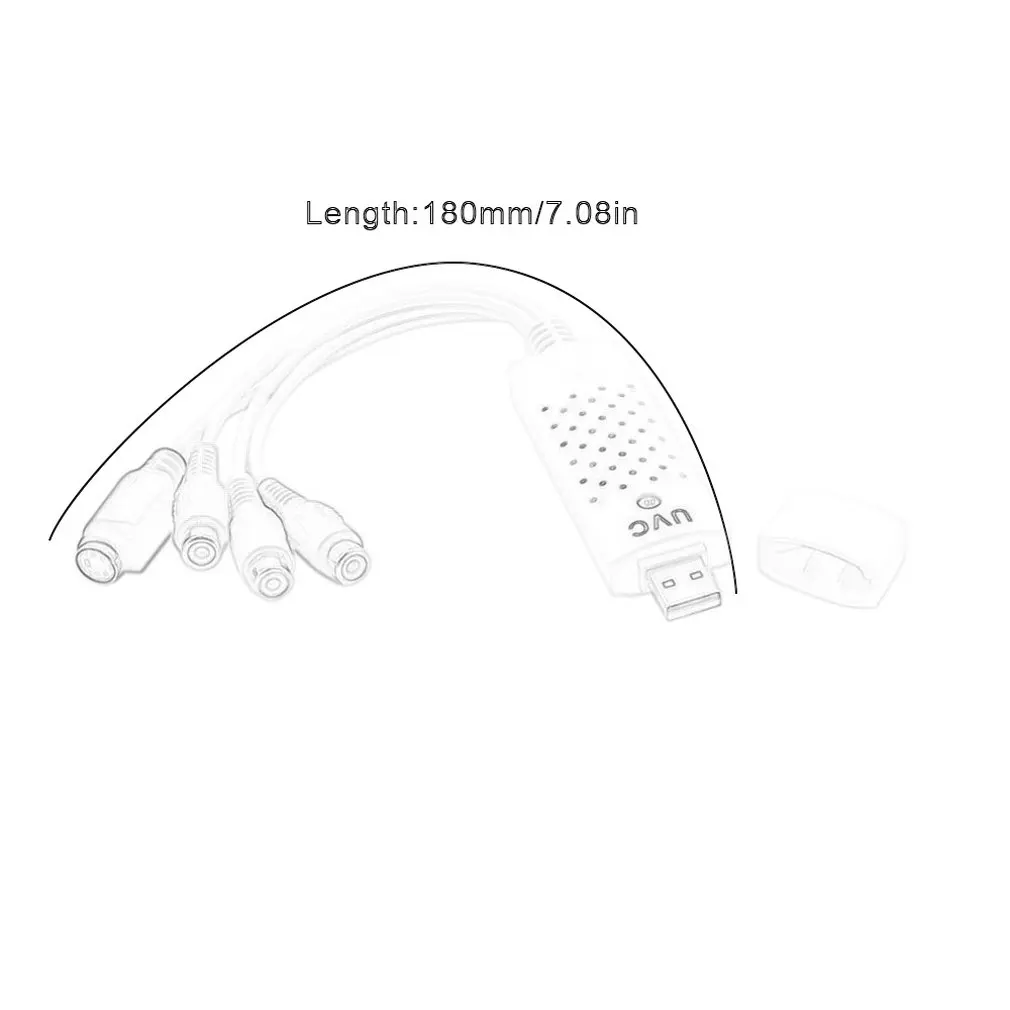 Изысканный Дизайн Прочный Usb Easycap 2 0 Аудио ТВ Видео Vhs на Dvd ПК Hdd конвертер адаптер