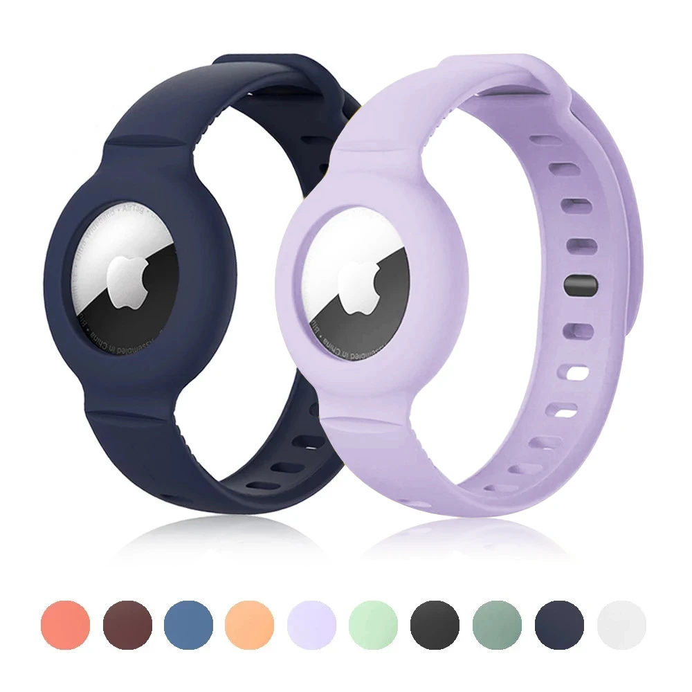 

Case for Apple AirTags Soft Silicone Strap Air Tag Anti-Scratch Bracelet Protective Cover Shell for AirTag children Watch Strap