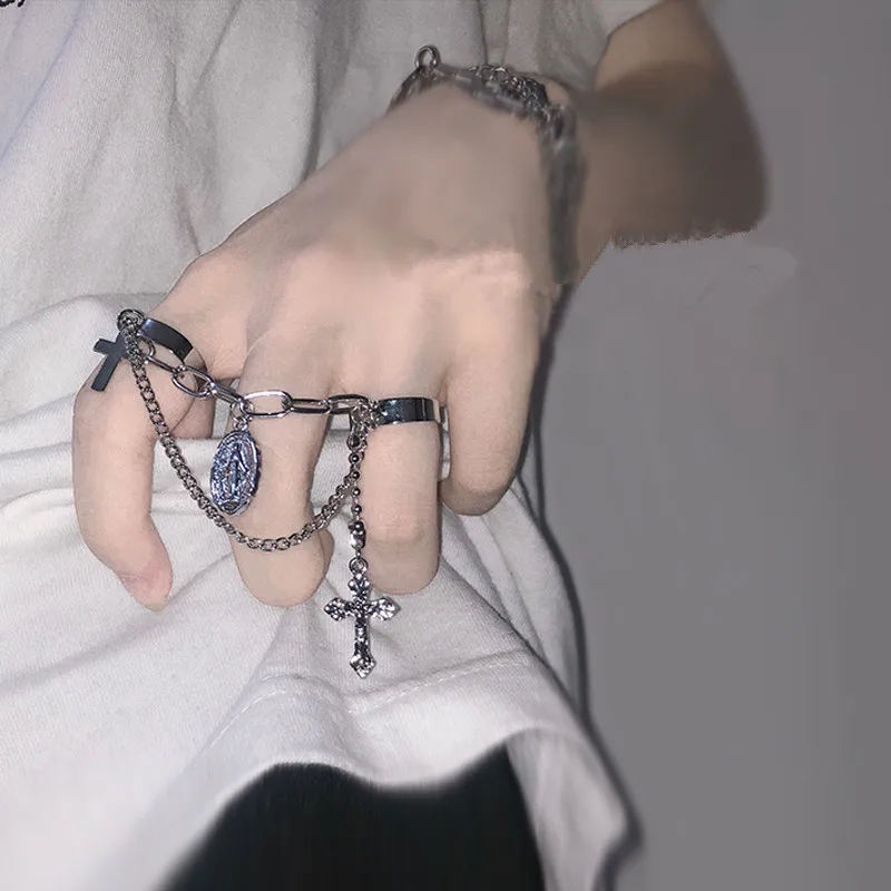 FFLACELL 2020 Новое модное металлическое цельное Открытое кольцо в стиле панк с