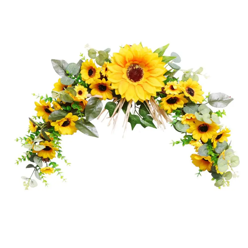 

Simulation Artificial Sunflower Wreath Garland Living Room Shopping Mall Decorations