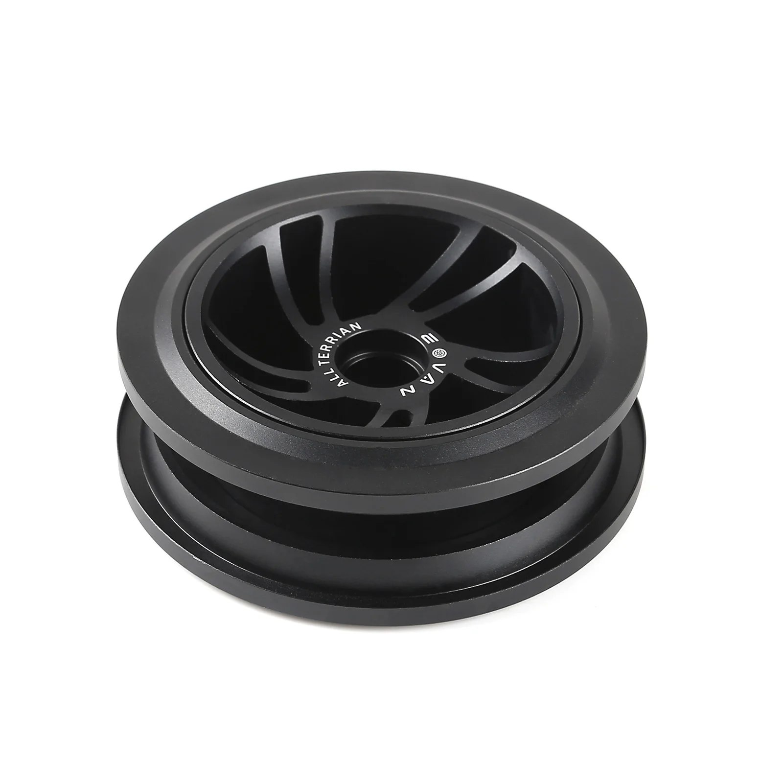 

Eovan 2Pcs 165AT All-Terrain Machinery Rubber Airless Wheel - Black
