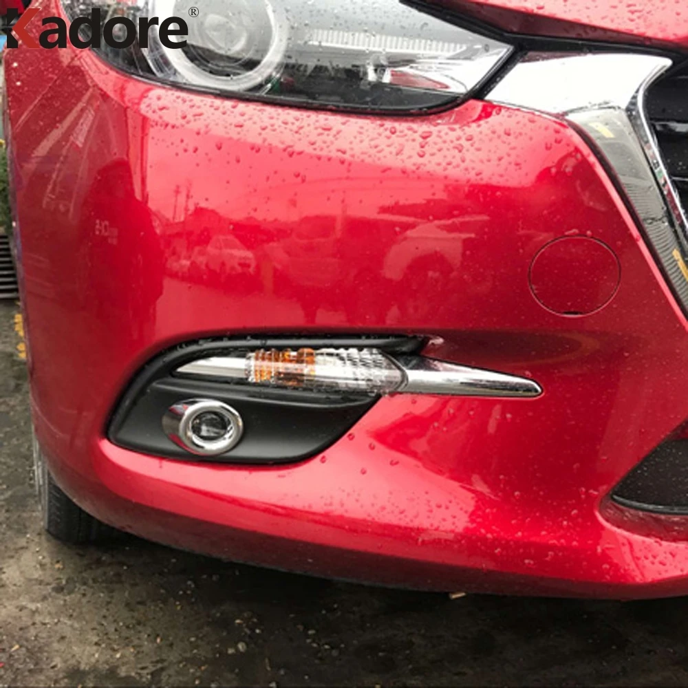 Для Mazda 3 M3 Axela 2017 2018 ABS хромированный передние противотуманные фары светильник