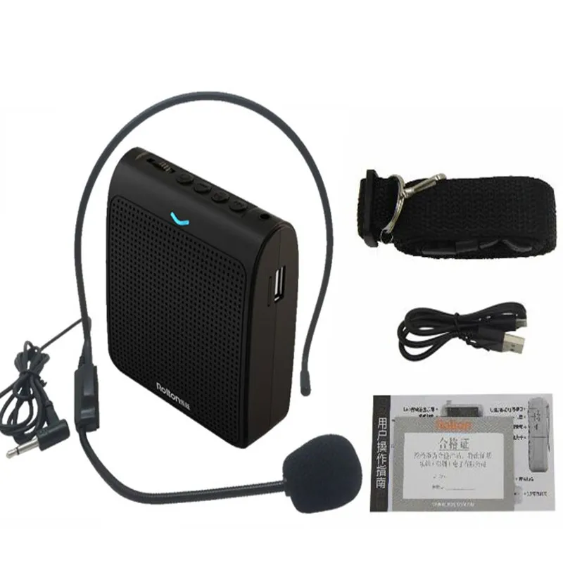 Rolton Portable Microphone Loud Speaker Mini Voice Amplifier With USB TF Card FM Radio For Teacher Tour Guide Promotion K100 |