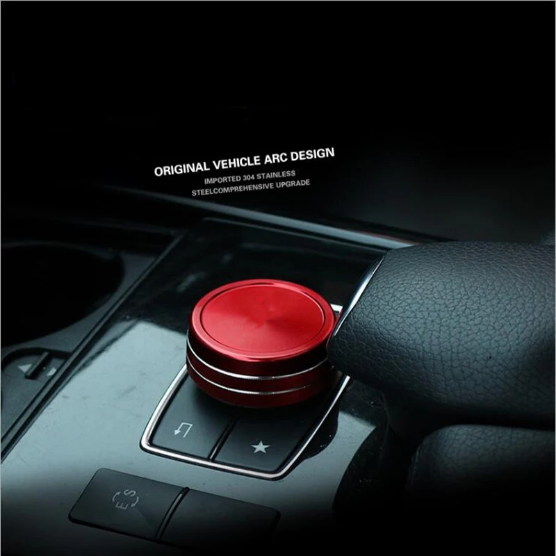 

Car Multimedia Buttons Knob Cover trim Stickers Accessories for Mercedes Benz A B E Class GLC CLA GLA GLK GLE ML GL Car-Styling