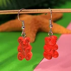 Модные простые милые красочные акриловые серьги-подвески в виде медведя для девочек женщин детей подарок на день рождения прекрасные ювелирные изделия