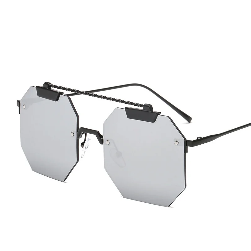 

Personality Free fashion shipping talent isn Sunglasses octagonal color men's and women's Sunglasses show decorative glasses