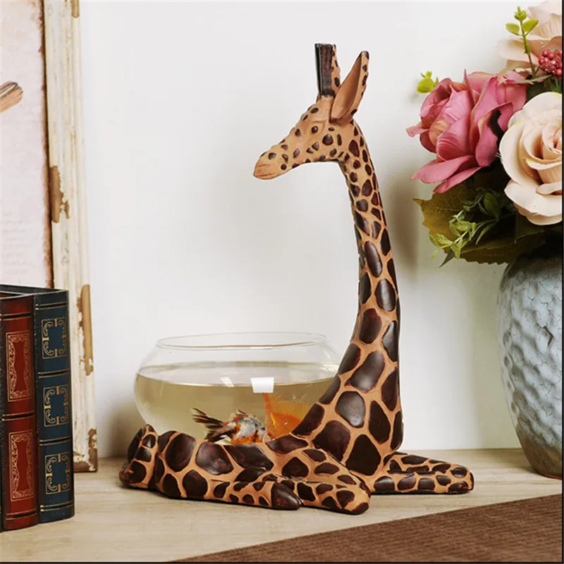 Многофункциональный фигурки оленя для украшения дома рыбный бак хранения