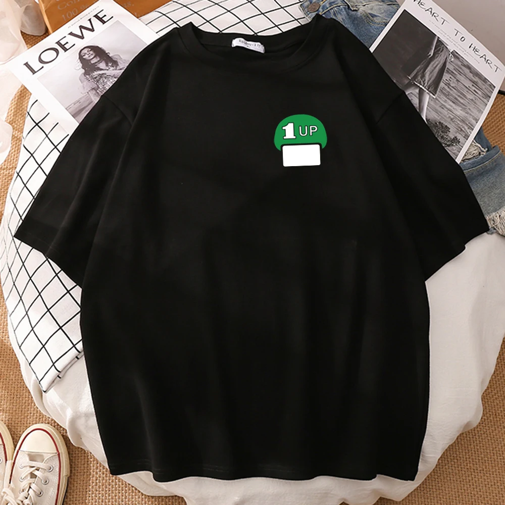 

Fashion Casual Men's T-Shirts Summer Loose Tshirt Green and White Creative Pattern 1Up Print Man T Shirts Vintage Soft Clothing
