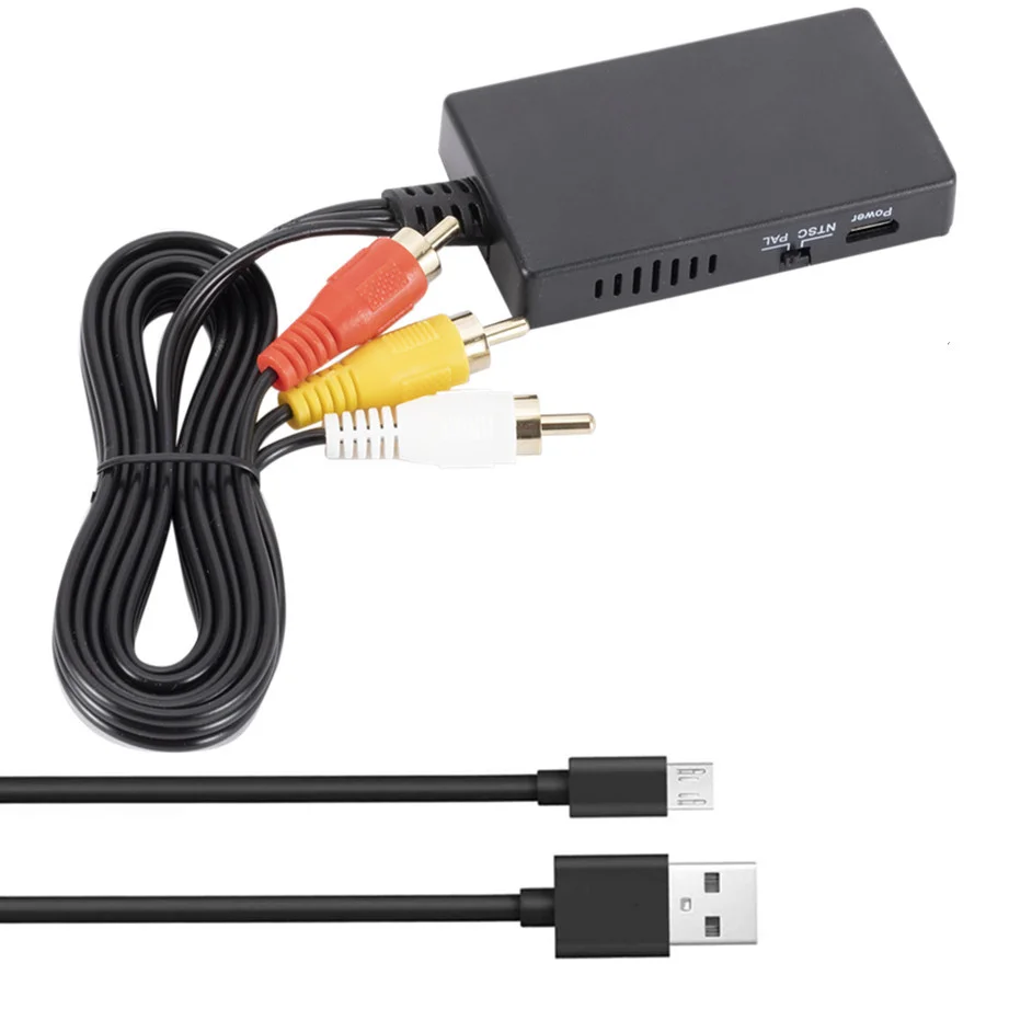 HDMI to AV Converter Video Audio Adapter Supports PAL/NTSC Compatible for Apple TV DVD Blu-ray Player HD Box ect | Электроника