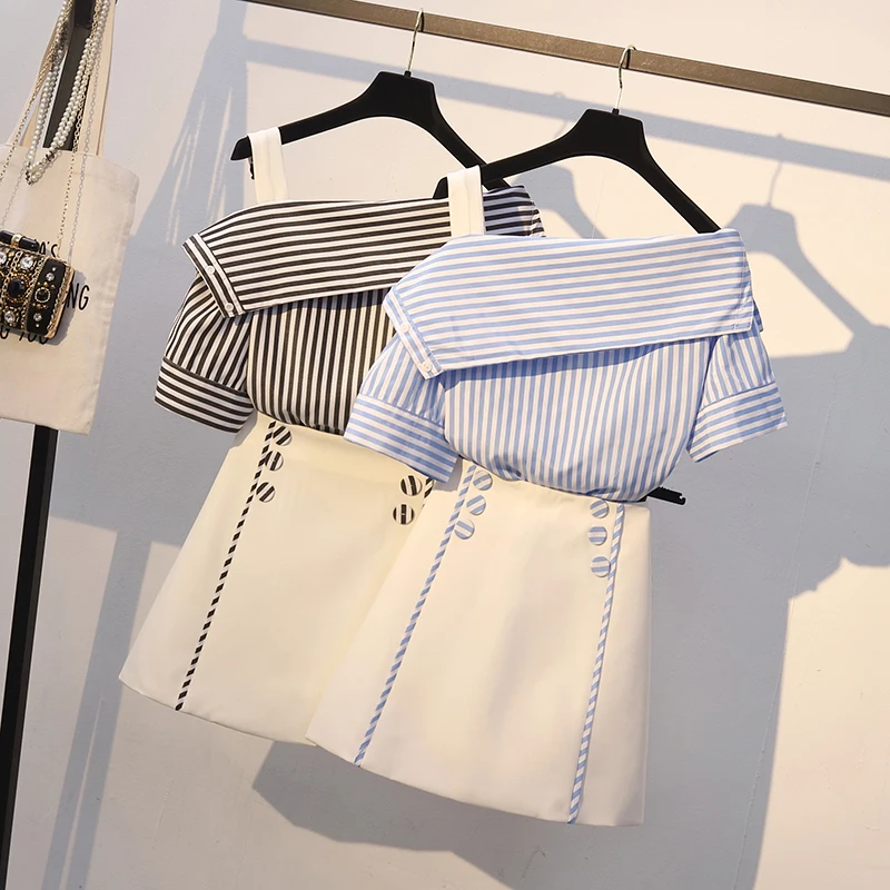 Женский топ на бретельках и юбка трапециевидной формы с пуговицами Повседневная