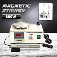 lab heating dual control mixer magnetic stirrer hot plate magnetic stirrer no noise led temperature display us plug 220v 300w