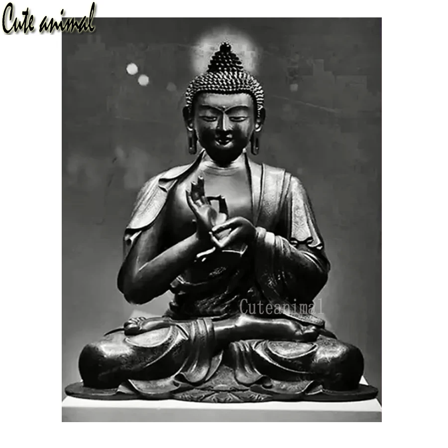 

Diy 5D алмазов картина статуя Будды религия Алмазная мозаика для украшения Вышивка Узор ручной вышивки крестом подарок на Новый год