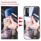 Индивидуальное оформление для vivo V20 SE, стеклянный чехол vivo v20 se, DIY V2022 V2023, 6,44 дюйма, индивидуальное изображение, имя, крышка, фото, чехлы, сделай сам