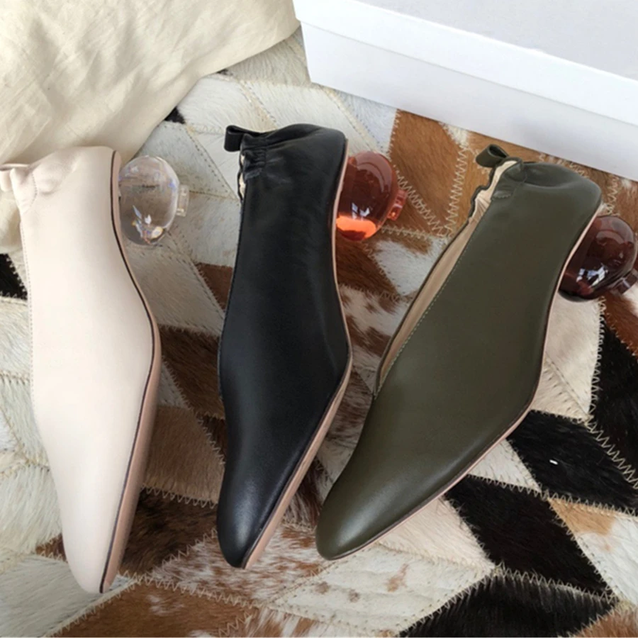 

Jenny&Dave Sandals Shoes Women Enlgand Ins Blogger Fashion Vintage Granny Soft Genuine Leather Slip-On Ball Heels Shoes Woman