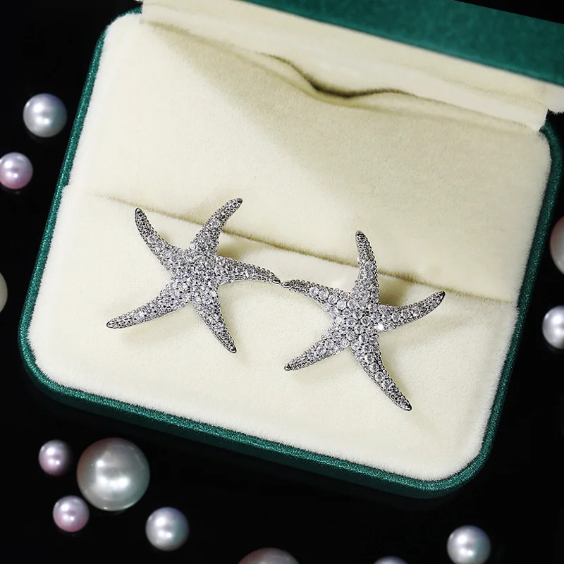 Huitan красивые серьги в виде морской звезды Женские Простые Стильные аксессуары