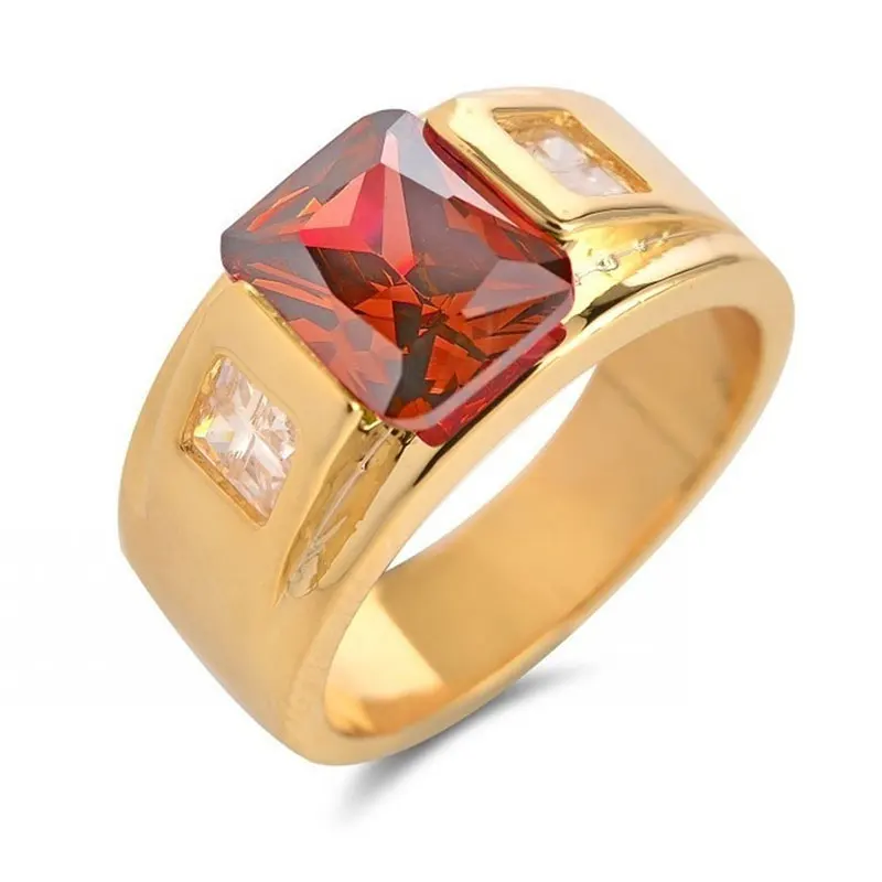 Модные мужские аксессуары из нержавеющей стали с цирконом мужское обручальное