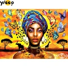 Алмазная живопись с квадратнымикруглыми стразами BX2227, вышивка крестиком, фантазия, Африканская женщина, мозаика, домашний декор, подарок