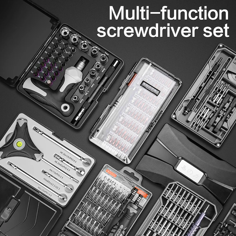 Precision Screwdriver Set Magnetic Bit Adjustable Ratchet Handles Socket Trox Multi Tools Laptop Repair Handle Tool Kits