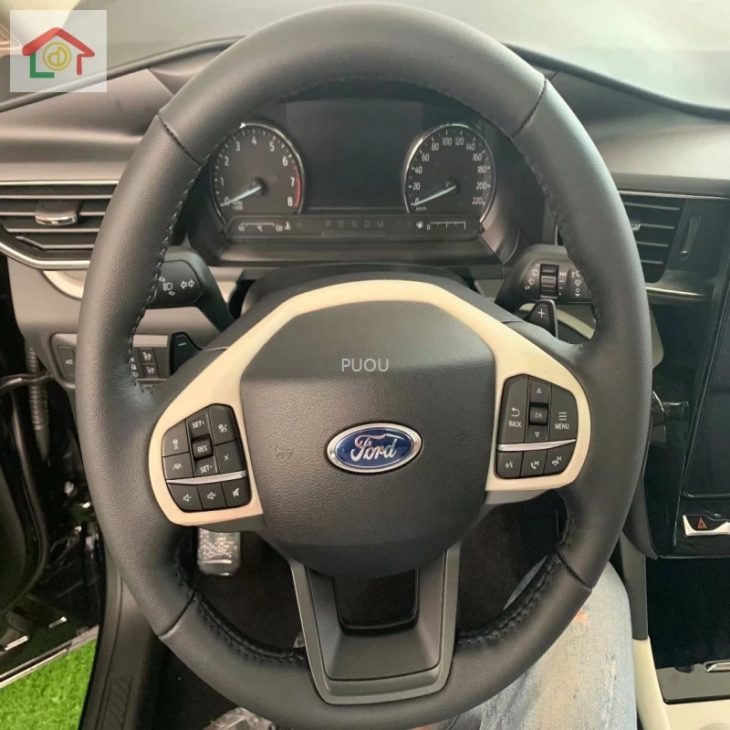 Для Ford Explorer 2020 2 шт. углеродного волокна ABS интерьер автомобиля рулевое колесо