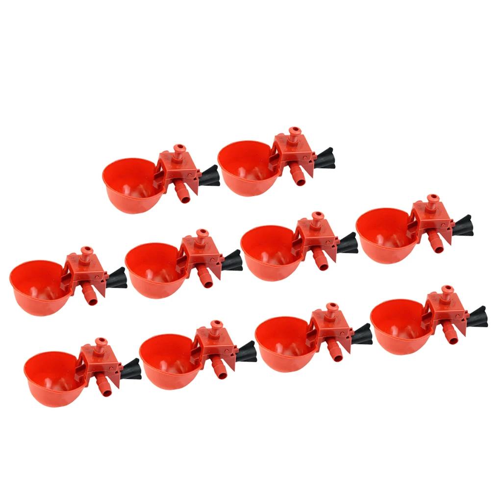 Набор из 10-автоматическая чашка-поилка для кур с кольцом-диспенсер воды птицы |