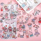 40 шт.компл. Kawaii футболка с декором в виде девочки вручную учетной записи мобильный телефон канцелярские изделия рукоделие декоративный материал наклейки