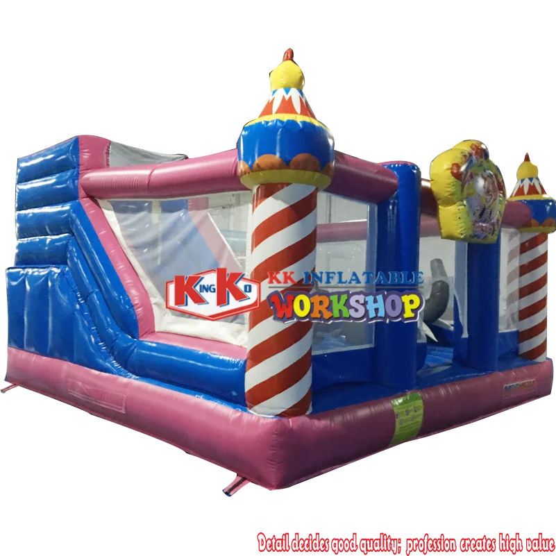 Надувной красочный прыгающий дом воздушный батут замок надувной на день