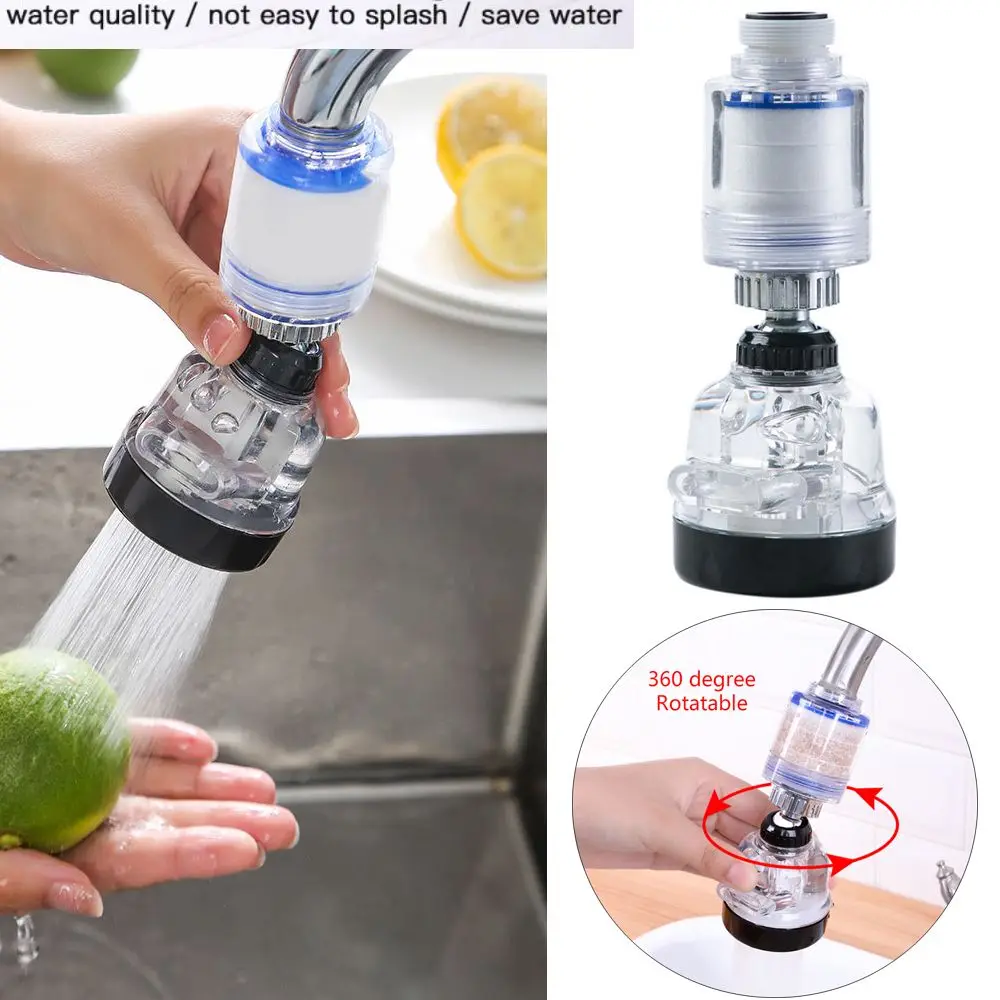 

Universal Kitchen Connector Filter Diffuser 360° Aerator Sprayer Faucet Nozzle Tap Head Water Purifier Swivel Tap