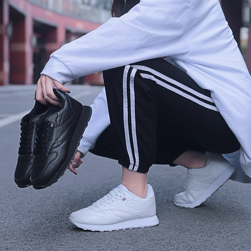 New Simple Brand Men Casual Shoes Lightweight Sneakers Male waterproof PU leather Fashion Zapatillas Footwear Big Szie 35-47