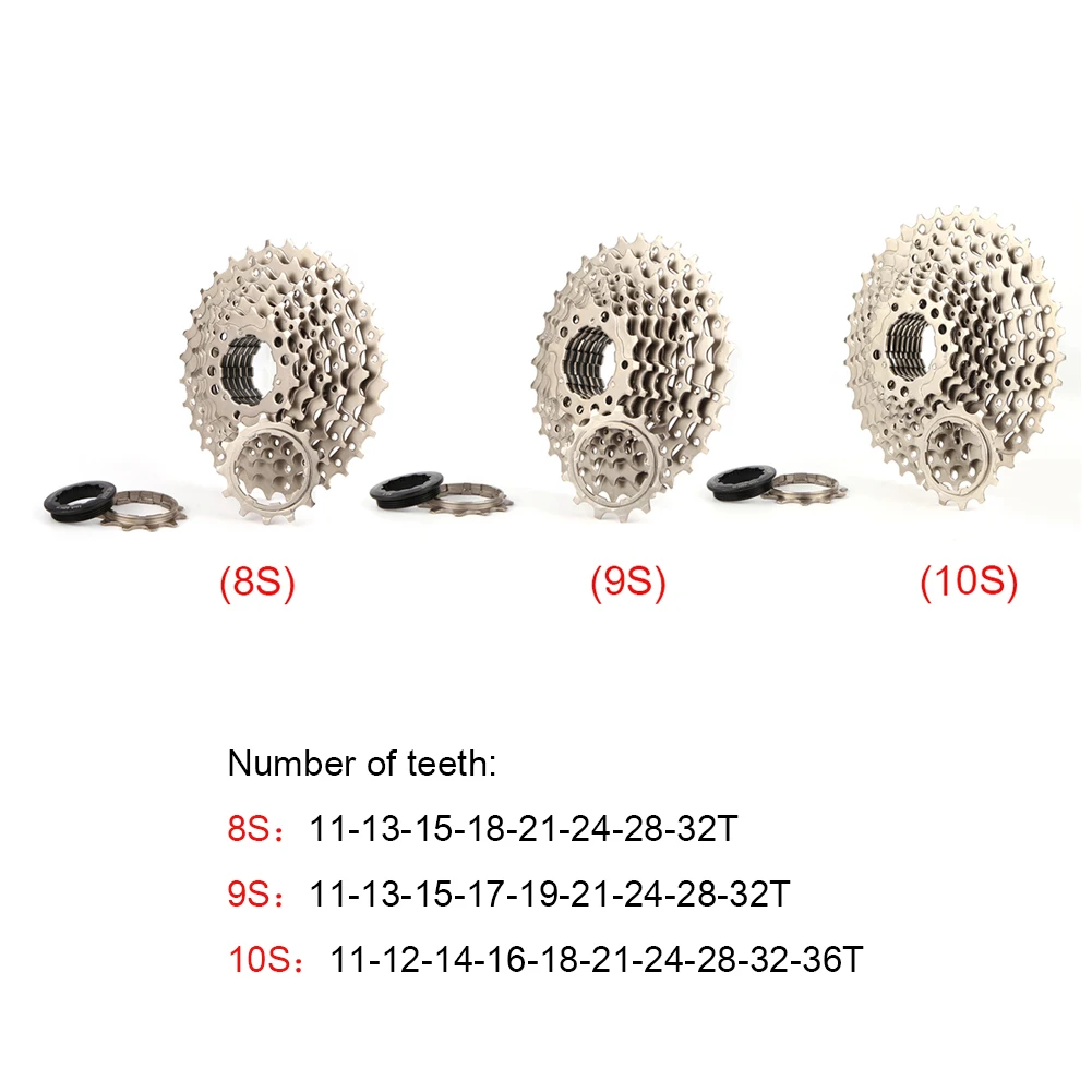

Mi Xim 8/9/10 Speed Freewheel MTB Mountain Bike Bicycle Cassette Flywheel 11-32T 11-36T Steel Cassette Freewheel Sprocket