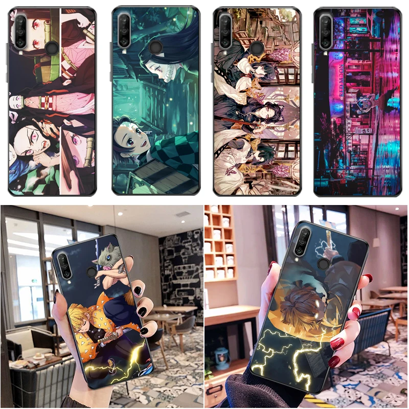 

Demon Slayer Kamado Tanjirou Agatsuma Zenitsu Kimetsu No Yaiba Kamado Nezuko Phone Case For Huawei P30 Lite Pro Funda Carcasa