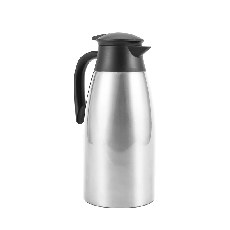 

2 Pcs 304 Stainless Steel 2L Thermal Flask Vacuum Insulated Water Pot Coffee Tea Thermal Pitcher Silver & Rose Gold