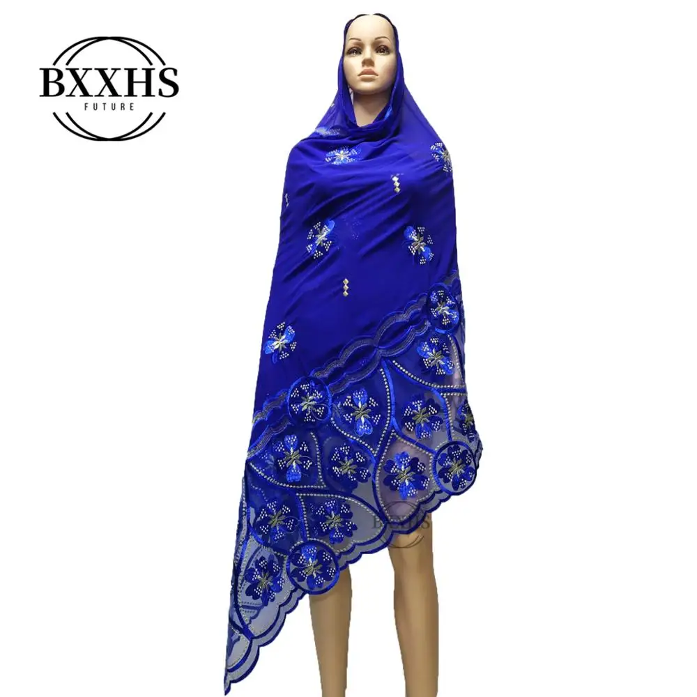 

Chiffon stitching exquisite inlaid drill plain embroidery exclusive lady scarf multi-color shawl Muslim factory direct sales