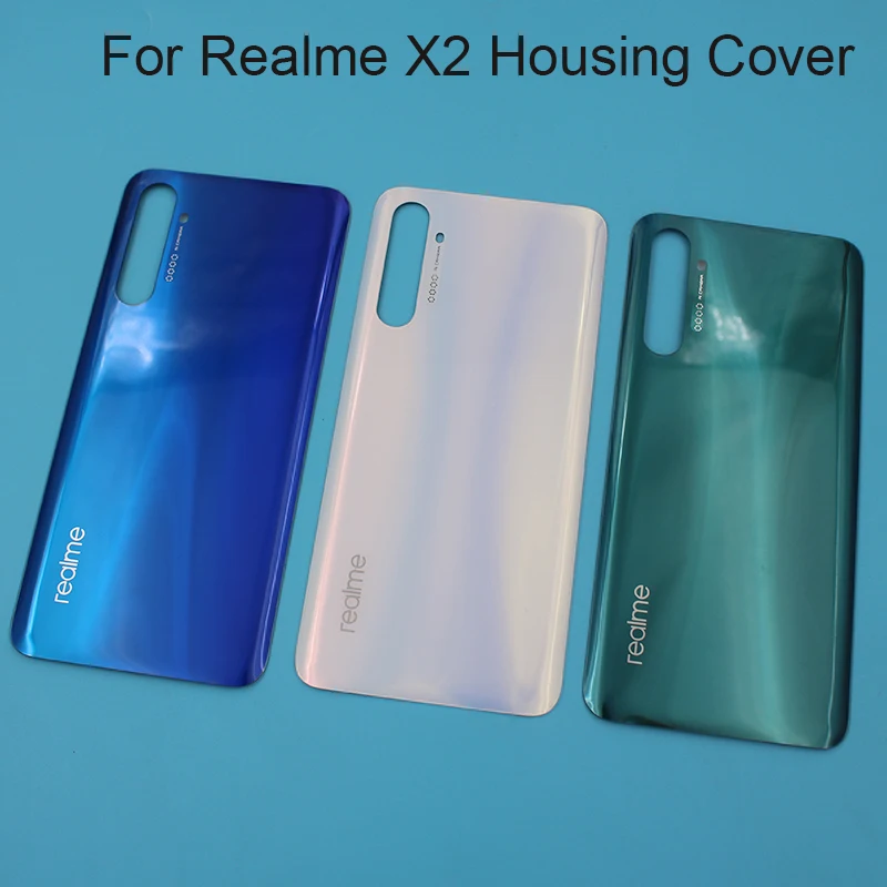 

Battery Back Cover 3D Glass Rear Door Housing Replacement Repair Parts For Realme X2 XT RMX1991 With Adhesive Sticker Phone Case