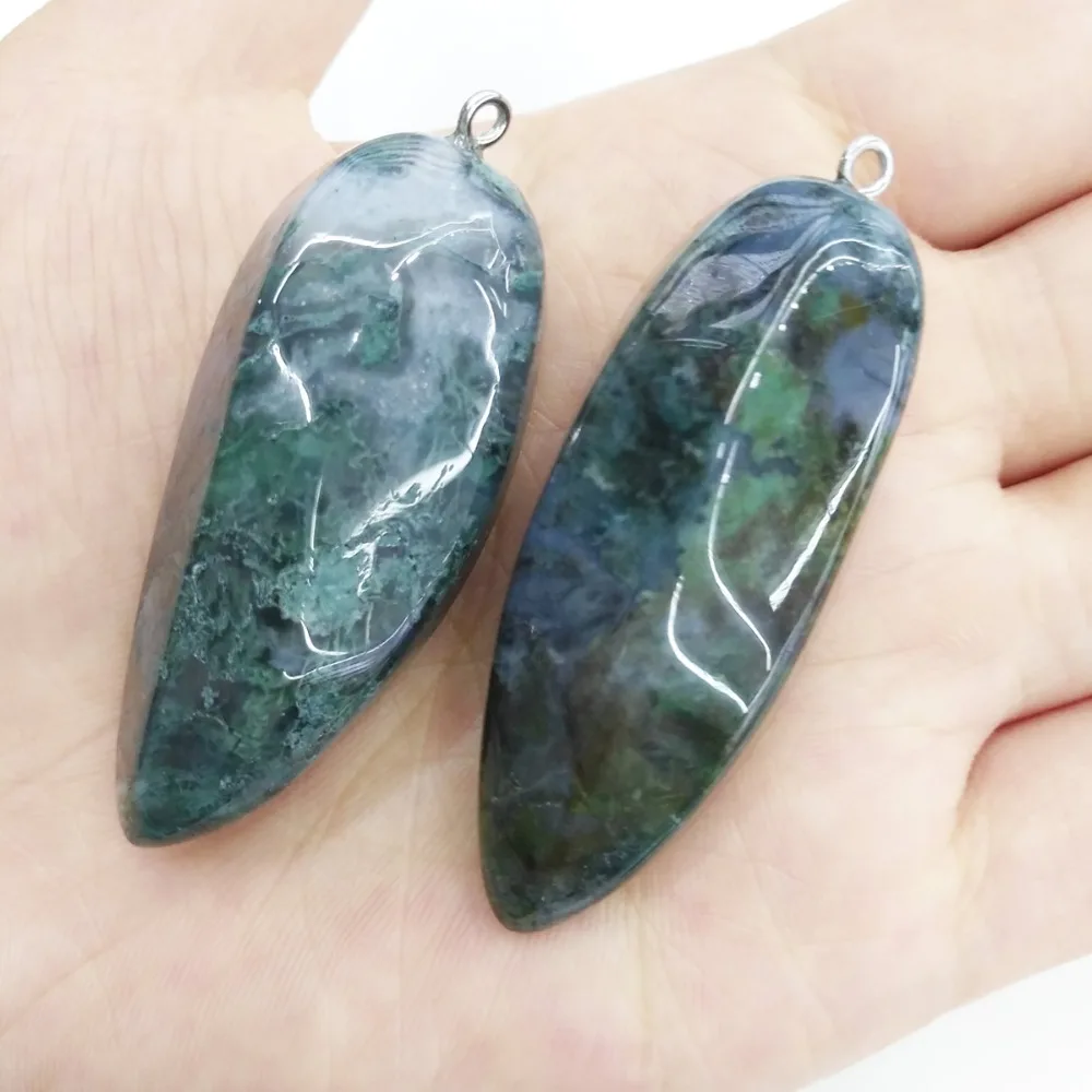 

Natural stone India Agates Hexagon Pendant Fashion Pendants Charm for Jewelry Making DIY Size 20x55 mm