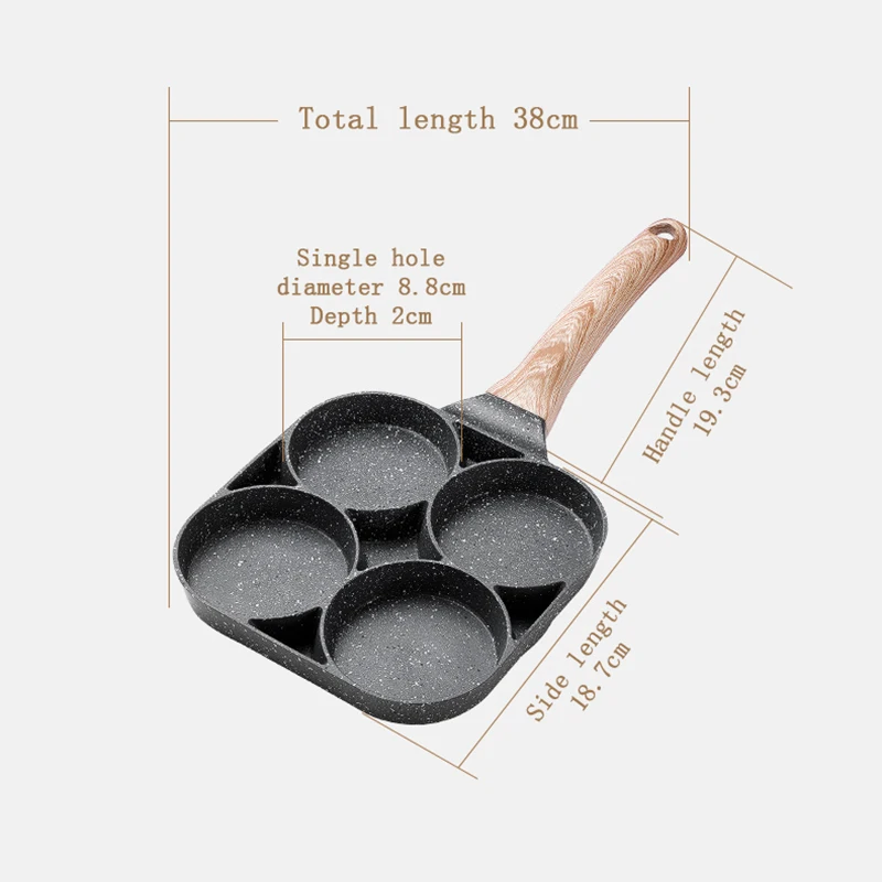 Антипригарная форма с 4 отверстиями для бургеров яиц ветчины блинчиков