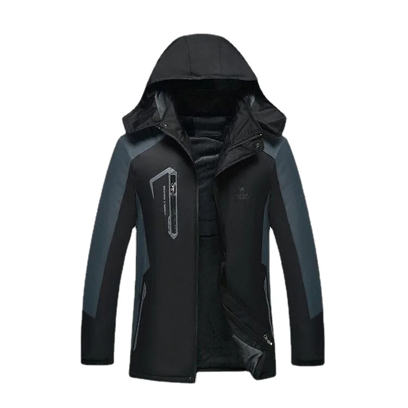 Men's Cotton Padded Clothes Winter Coat Jacket  Plush Thickened Large Casual Charge Padded Sportswear Work Clothes