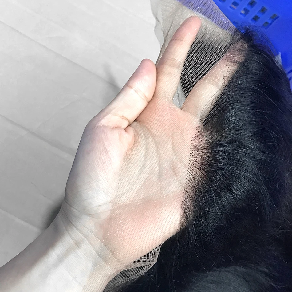 Luvin OneCut волосы прямые HD прозрачные ухо к уху кружева фронтальное Закрытие с волосами младенца 13x4 предварительно сорвал бразильский фронтальный