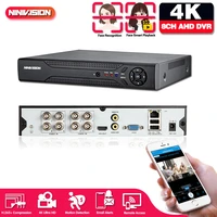 ninivision h 265 4ch 8ch ultra hd 4k ahd dvr recorder support ahd 4k 8mp ahd poe ip security camera kit 4k alarm