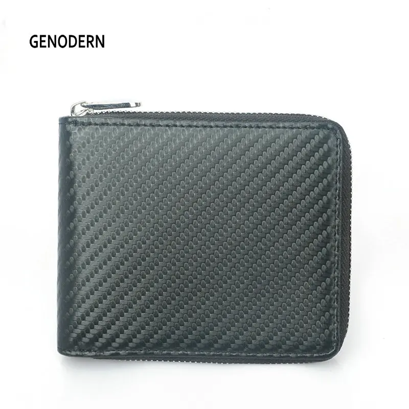 Новый мужской кошелек GENODERN из углеродного волокна с RFID блокировкой Европейская и